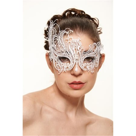 masquerade Perfectpretend White with Clear Rhinestones Swirly Majestic Swan
